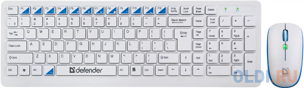 Клавиатура+ мышь  Defender Skyline 895 Nano W(Белый) Кл:104, 1000/1500/2000dpi