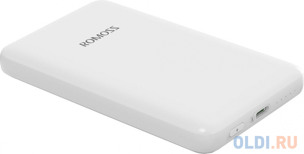 Внешний аккумулятор Power Bank 5000 мАч Romoss WSS05 белый в Москвe