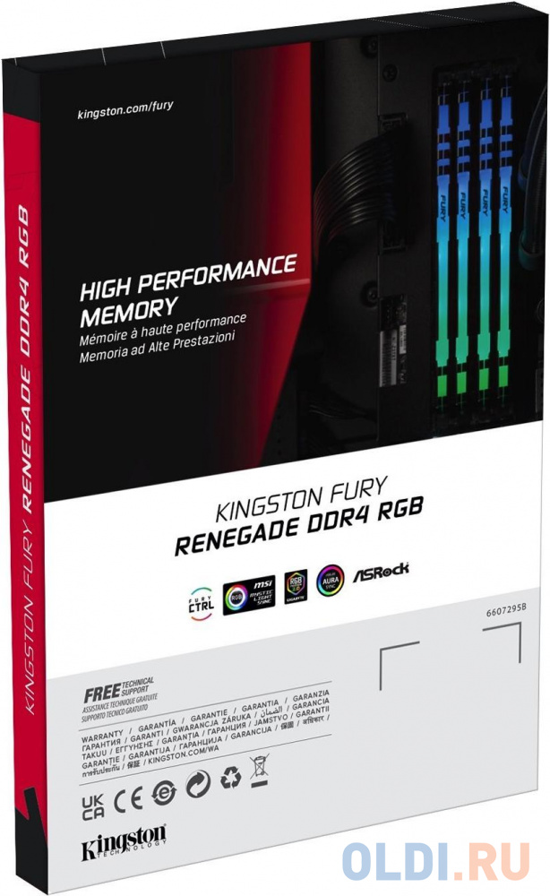 Kingston 8GB 3600MHz DDR4 CL16 DIMM FURY Renegade RGB