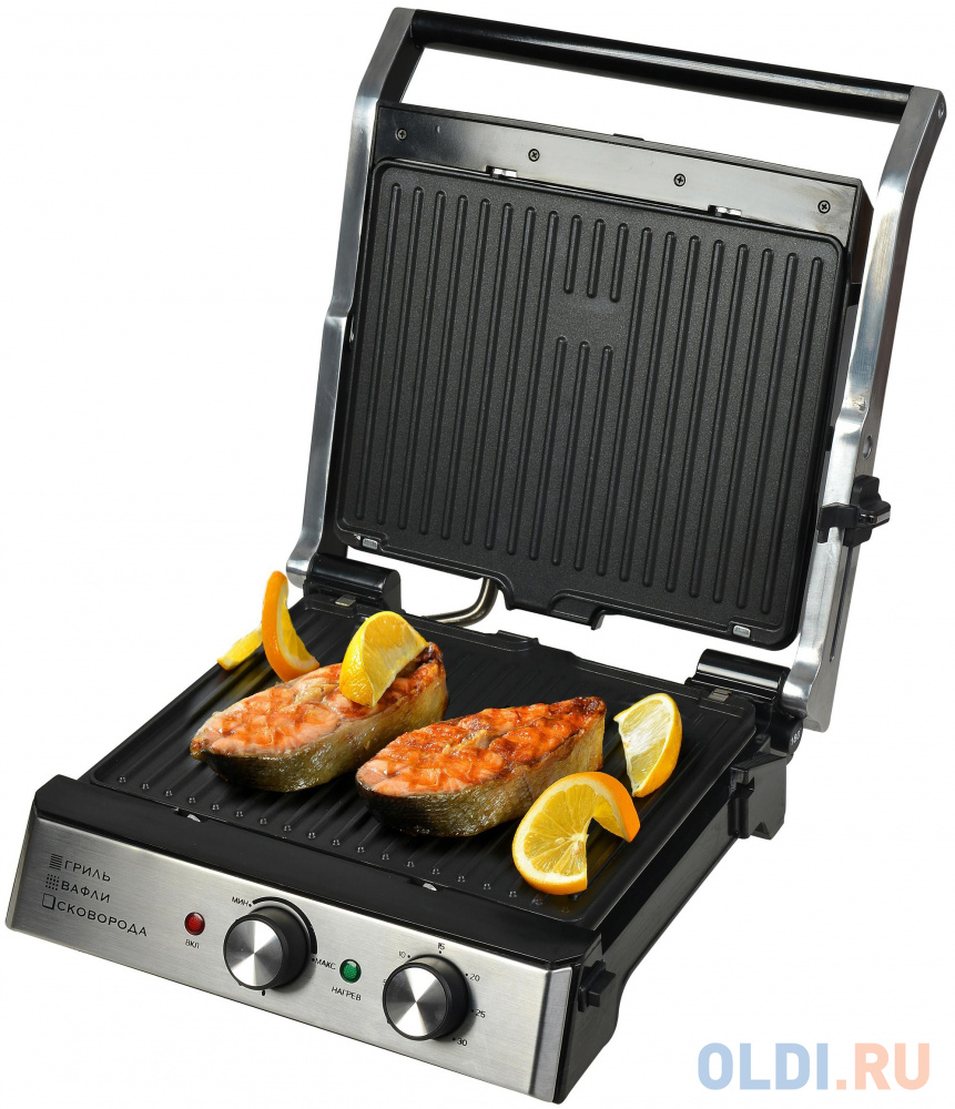 Электрический гриль GFGRIL GF-180 3 IN 1 WAFFLE &amp; GRILL &amp; GRIDDLE