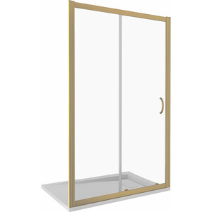 Душевая дверь Good Door Jazz WTW 110х185 прозрачная, золото (WTW-110-C-G)