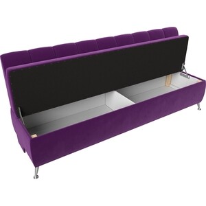 Кухонный прямой диван АртМебель Кантри вельвет фиолетовый
