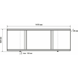 Ванна стальная ВИЗ Reimar 150x70 с экраном Emmy Элис и ножками, белая орхидея