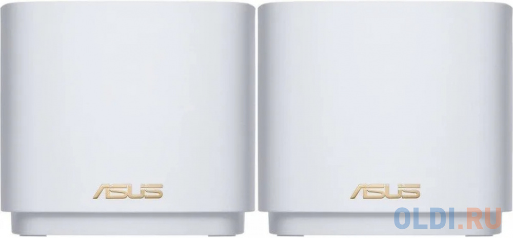 Беспроводной маршрутизатор ASUS XD4 (2-pack) 802.11ax 1201Mbps 2.4 ГГц 5 ГГц 1xLAN белый 90IG05N0-MO3R40