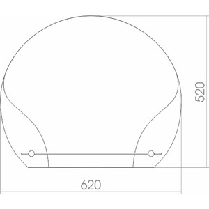 Зеркало Mixline Арена 62х52 с полкой (4620001980130)