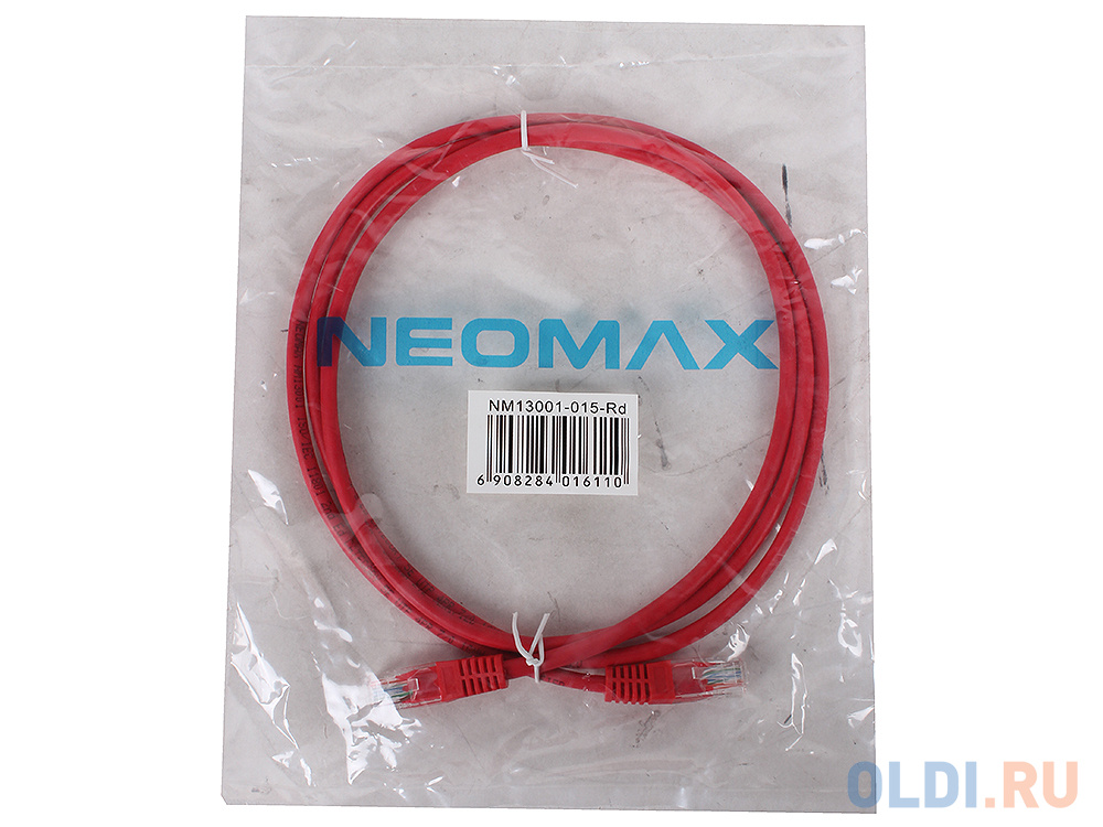 Патч-корд литой Neomax NM13001-015R Neomax UTP 1.5 м, кат. 5е - красный в Москвe