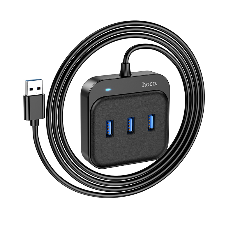 Хаб USB Hoco HB31 1xUSB 3.0 + 4xUSB 3.0 Black 6931474784872 в Москвe