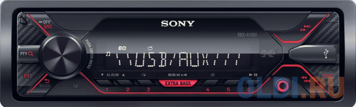 Автомагнитола SONY DSX-A110U USB MP3 FM RDS 1DIN 4x55Вт черный в Москвe