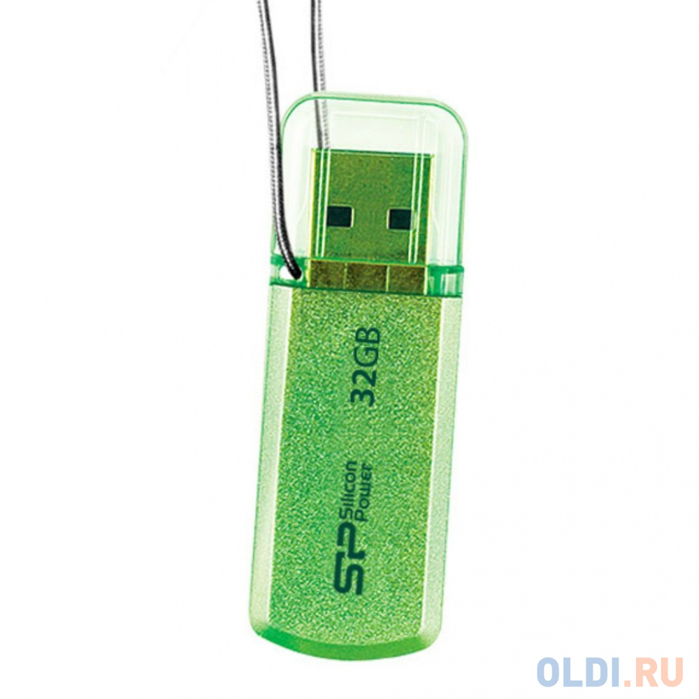 Внешний накопитель 32GB USB Drive <USB 2.0 Silicon Power Helios 101 Green (SP032GBUF2101V1N)