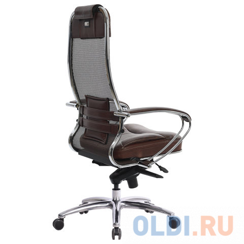 Кресло руководителя Метта Samurai SL-1 чёрный темно-коричневый