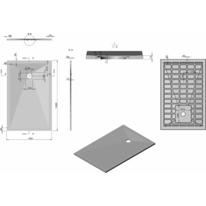 Душевой поддон Vincea VST-4SR 140х90 с сифоном, белый матовый (VST-4SR9014W, Vsph-D132)