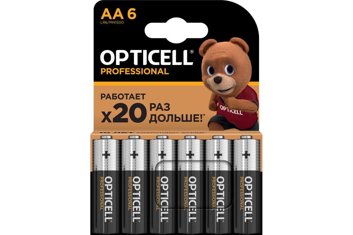 Батарея OPTICELL AA (LR6), 1.5V, 6 шт. (5052003)