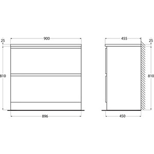 Тумба под раковину BelBagno Albano 90 rovere rustico напольная (ALBANO-900-2C-PIA-RR)