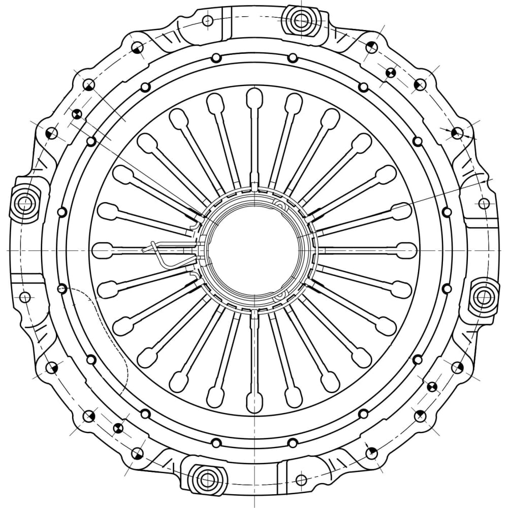 Нажимной диск сцепления для MAN TGA (03-)/TGS I (07-)/TGX I (07-) TRIALLI