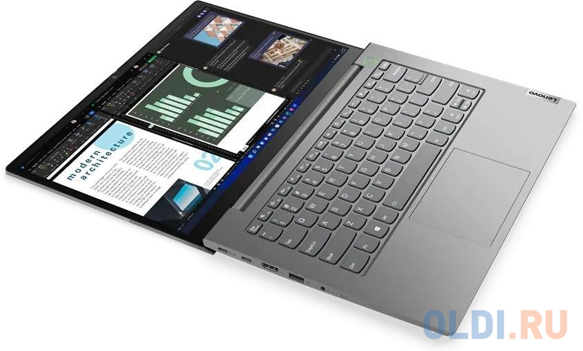 Ноутбук Lenovo Thinkbook 14 G4 IAP Core i5 1235U 16Gb SSD512Gb Intel Iris Xe graphics 14" TN FHD (1920x1080) noOS grey WiFi BT Cam Bag (21DHA16LI