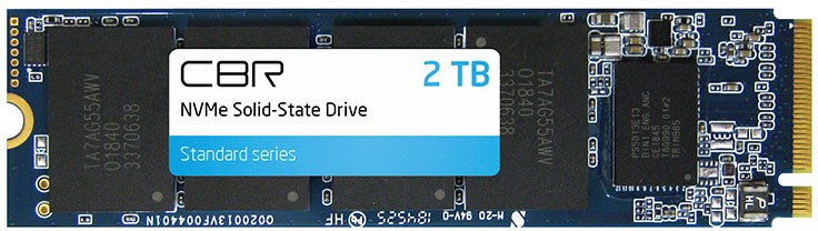 Накопитель SSD CBR M.2 Standard 2048GB PCIe 3.0 x4 3D NAND TLC (SSD-002TB-M.2-ST22)