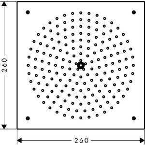 Верхний душ Hansgrohe Raindance 260 для 26471180 (26472000)
