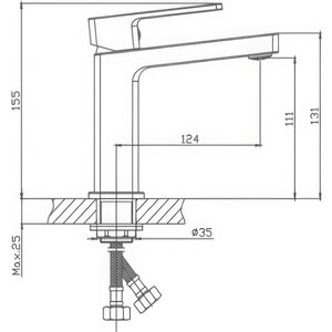 Смеситель для раковины Haiba HB615 хром (HB10615)