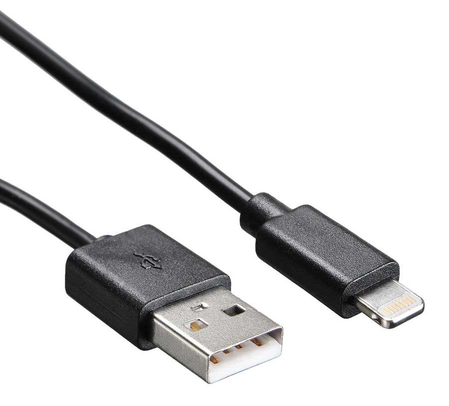 Кабель Buro USB-IP-1.2B2A USB (m)-Lightning (m) 1.2м черный в Москвe