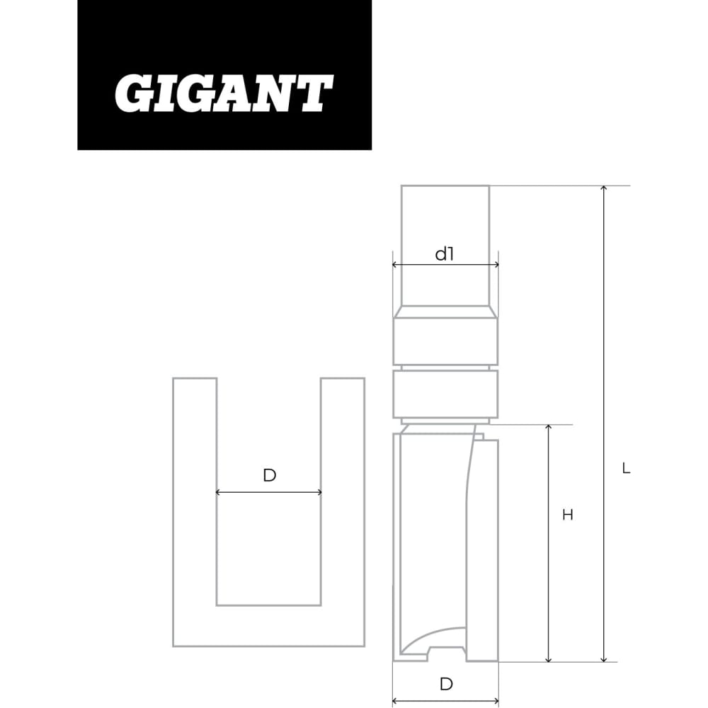 Кромочная прямая фреза Gigant в Москвe