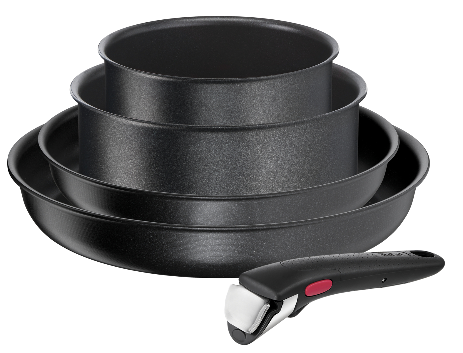 Набор посуды со съемной ручкой Ingenio Daily Chef Black 5 предметов 16/20/24/28 см L7629102
