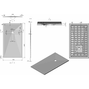 Душевой поддон Vincea VST-4SR 160х90 с сифоном, белый матовый (VST-4SR9016W, Vsph-D132)