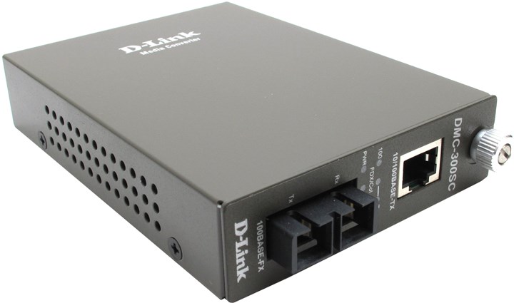 Медиаконвертер D-Link DMC-300SC/D8A Fast Ethernet Twisted-pair to Fast Ethernet Multi-mode Fiber (2km, SC)
