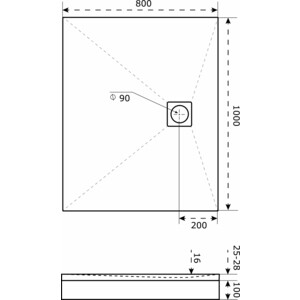 Душевой поддон Good Door Essentia 2 100х80 с каркасом и экраном, белый