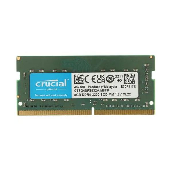 Память оперативная DDR4 Crucial 8Gb 3200MHz pc-25600 SO-DIMM (CT8G4SFS832A) в Москвe