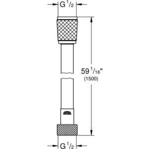 Душевой шланг Grohe Rotaflex 150 см, ПВХ, хром (28409001)