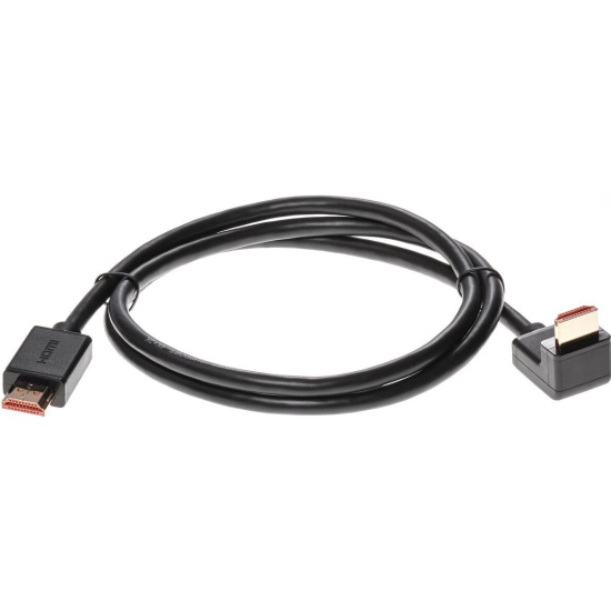 Кабель HDMI(19M)-HDMI(19M) угловой v2.0, 1 м, черный Telecom TCG225-1M (TCG225-1M)