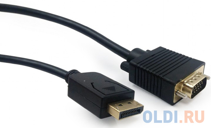 Кабель DisplayPort VGA 1.8м Gembird CCP-DPM-VGAM-6 круглый черный