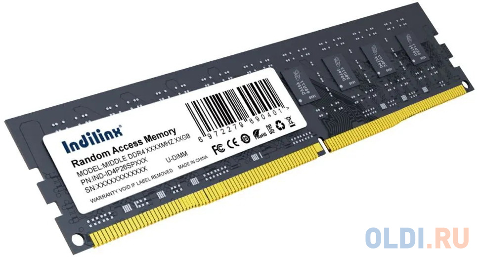 Оперативная память для компьютера Indillinx IND-ID4P32SP08X DIMM 8Gb DDR4 3200 MHz IND-ID4P32SP08X