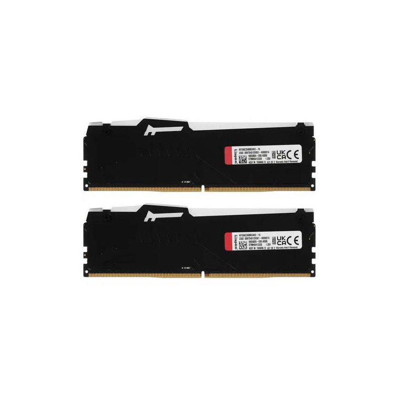 Модуль памяти Kingston Fury Beast Black RGB Expo DDR5 DIMM 5600Mhz PC44800 CL36 - 16Gb Kit (2x8Gb) KF556C36BBEAK2-16