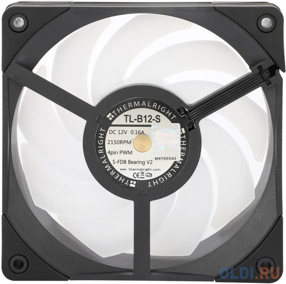 Вентилятор Thermalright TL-B12-S ARGB черный 4-pin 28.1dB 205gr Ret