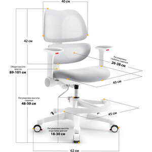 Детское кресло Mealux Dream Air обивка серая (Y-607 G) в Москвe