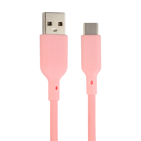 Кабель USB 2.0 USB-A -USB 2.0 Type-C(m), 3A, 1м, розовый QUMO (32959)