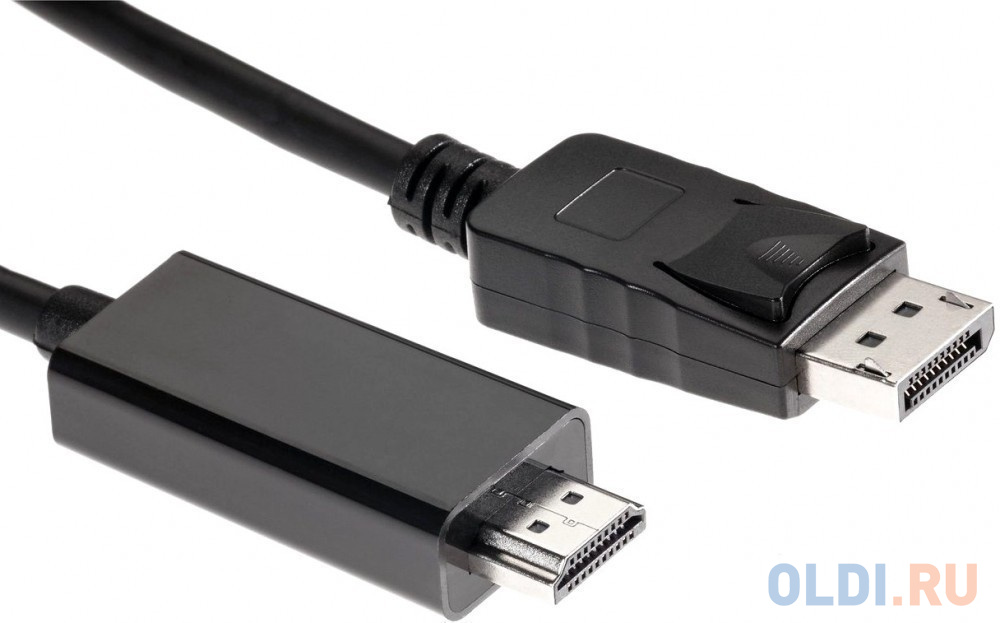 Кабель HDMI DisplayPort 1.8м TELECOM TA495-1.8M круглый черный