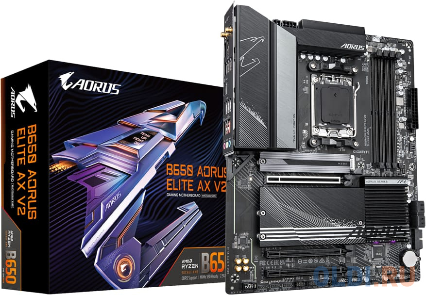 Материнская плата Gigabyte B650 A ELITE AX V2 SocketAM5 AMD B650 4xDDR5 ATX AC`97 8ch(7.1) 2.5Gg RAID+HDMI+DP в Москвe