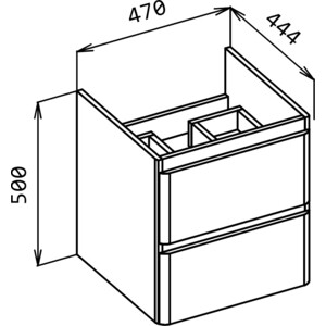 Тумба с раковиной BelBagno Albano-Cer 50 Cemento Verona Grigio (ALBANO-CER-500-2C-SO-CVG, 12050-KL)