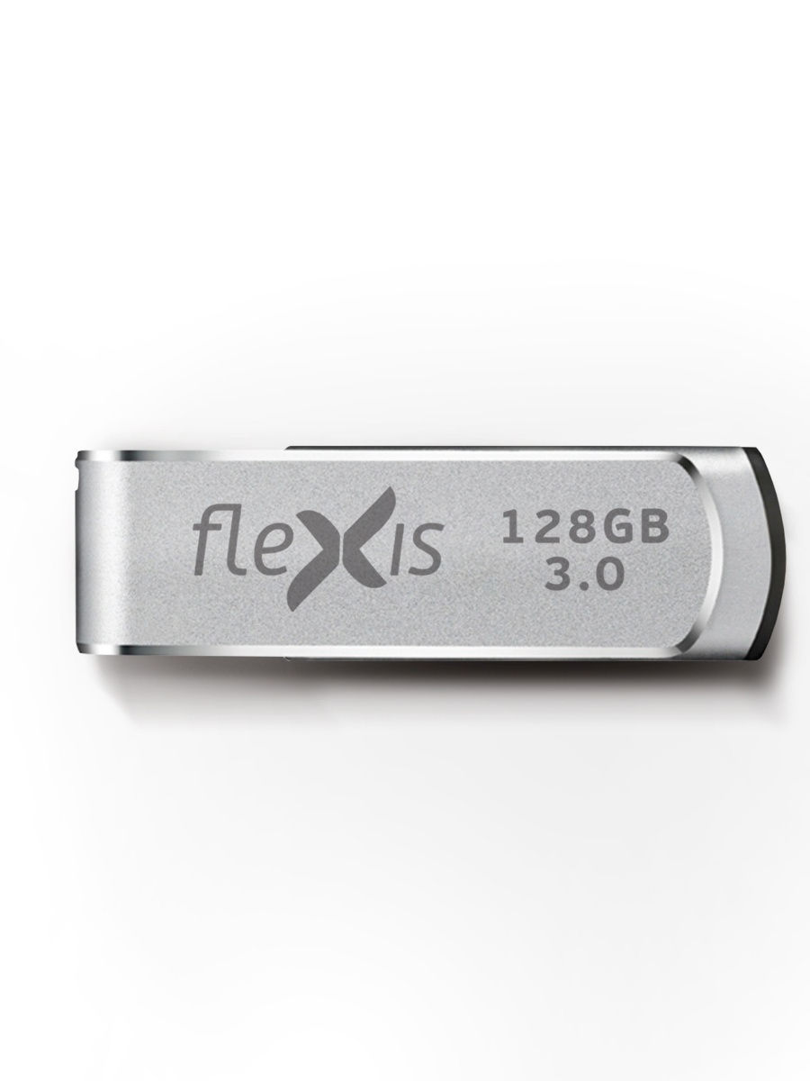 Флешка 128Gb USB 3.0 Flexis RS-105, серебристый (FUB30128RS-105)