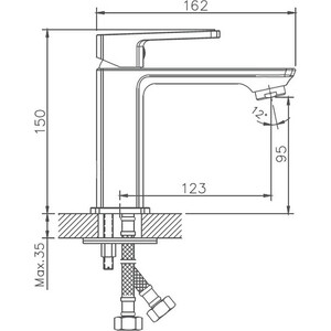 Смеситель для раковины Haiba HB176 хром (HB10176)