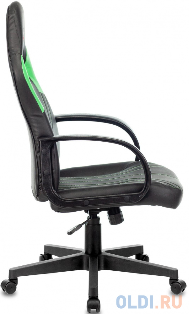 Кресло для геймеров Бюрократ ZOMBIE RUNNER чёрный зеленый
