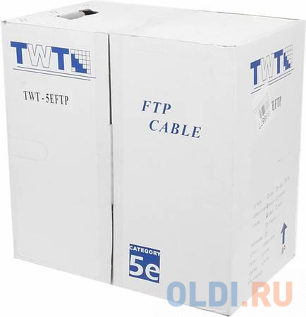 Кабель информационный Lanmaster TWT-5EFTP2-OUT кат.5е F/UTP общий экран 2X2X24AWG PE внешний 305м черный