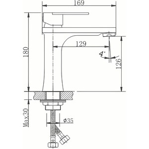 Смеситель для раковины Haiba HB807 нержавеющая сталь (HB10807)