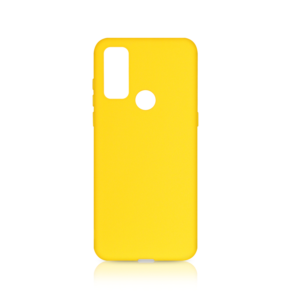 Чехол DF для смартфона TCL 20 SE, силикон, желтый (tcCase-02)