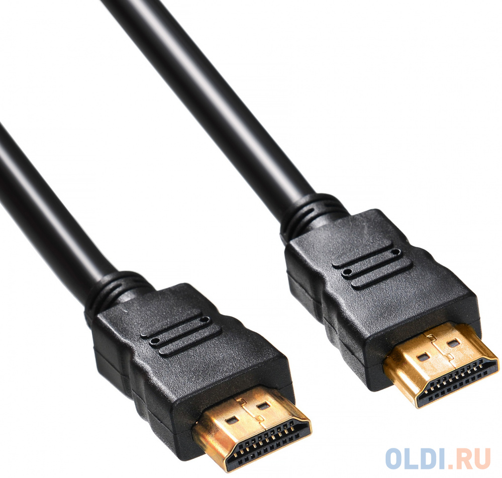 Кабель HDMI 3м BURO HDMI-19M/19M-3M-MG круглый черный