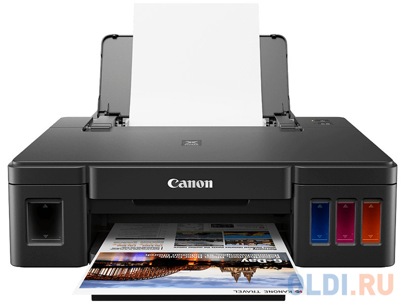 Принтер Canon PIXMA G1410 Струйный, СНПЧ, 4800x1200, 8,8 изобр./мин для ч/б, 5,0 изобр./мин для цветной, A4, A5, B5, LTR, конверт, фотобумага: 13x18 с