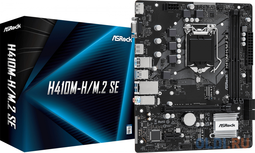 Asrock H410M-H/M.2 SE Soc-1200 Intel H370 2xDDR4 mATX AC`97 8ch(7.1) GbLAN+VGA+HDM