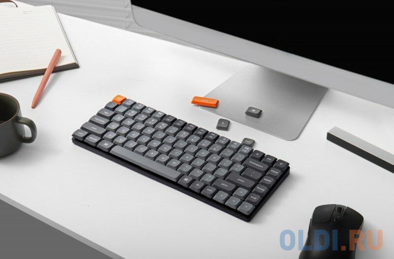 Беспроводная механическая ультратонкая клавиатура QMK Keychron K3 Max, 84 клавиши, RGB-подсветка, Gateron Blue Switch в Москвe